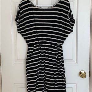 Black and white stripped dress